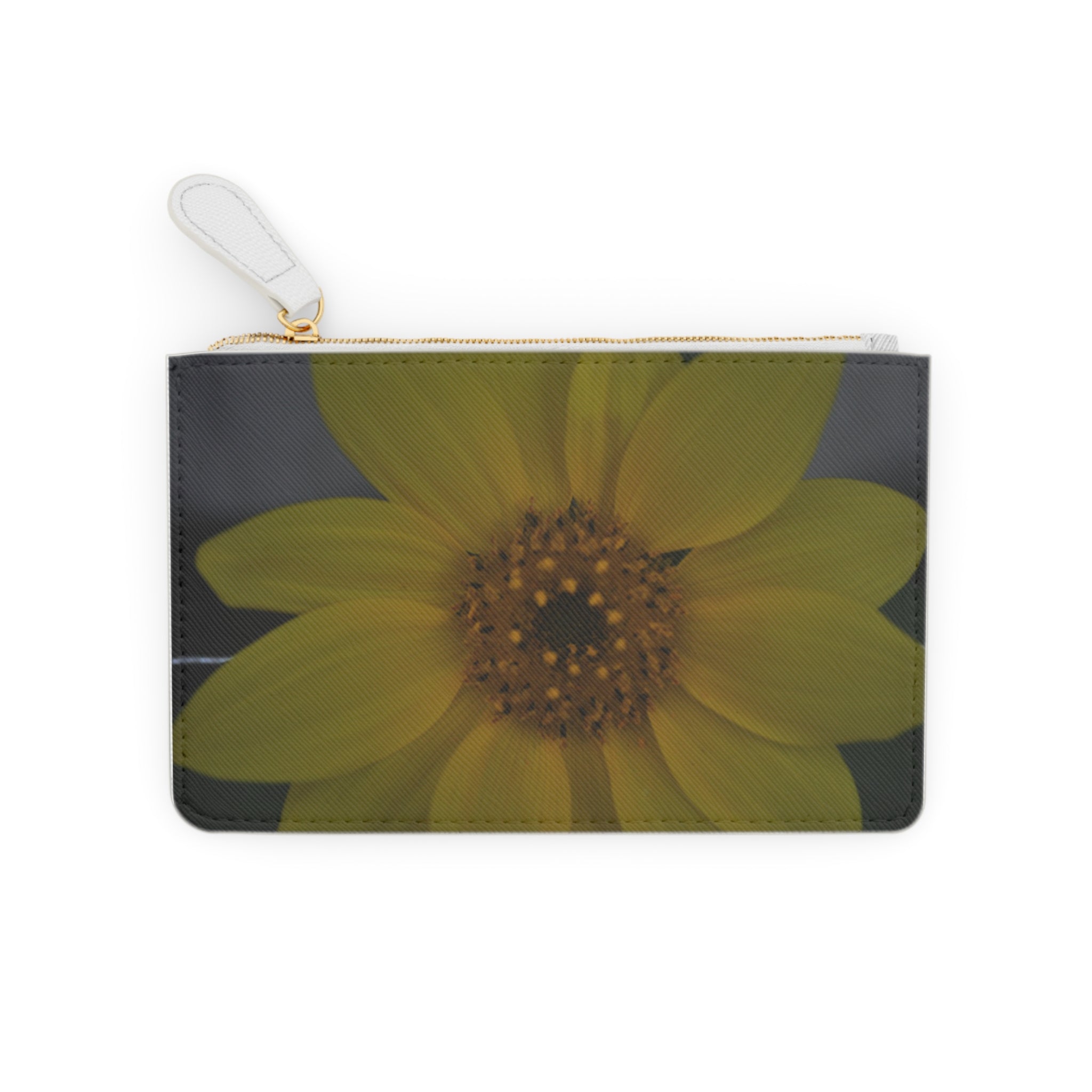 Sunflower Mini Clutch Bag - Stylish Floral Zipper Pouch for Everyday Use